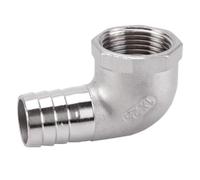 JIEYUZYUO 1/4", 3/8", 1/2", 3/4", 1" Bsp Femelle X 15/20/25/32 Mm, Raccord Coudé À 90 Degrés En Acier Inoxydable 304/ Color/Dn8 * Barb 10Mm