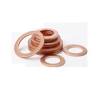 JIEYUZYUO 1/5/10/20 Rondelles D'Étanchéité Plates En Laiton Rouge Cuivré Pour Bateaux, Joints Toriques M3/M4 M5 M6 M8 M10 M12 M14 M16 M18 M20 M22 M24 M27 M30/ Color/M5*12 * 1 (20Pcs)