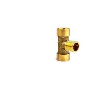 JIEYUZYUO 1 Pièce, Raccord de Tuyau En Laiton, Filetage Mâle/Femelle 1/8", 1/4", 3/8", 1/2" Bsp, Raccords En T En Cuivre, Adaptateur Pour Eau, Huile, Gaz/B Type/1/8"