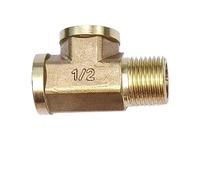 JIEYUZYUO 1 Pièce, Raccord de Tuyau En Laiton Pourerie Pneumatique, Filetage Mâle/Femelle 1/8", 1/4", 3/8" 1/2" Bsp, Raccords En Cuivre Type T, Adaptateur Eau, Huile, Gaz/Female-F-M/1Inch