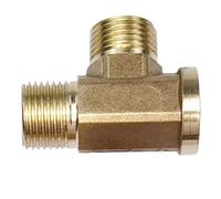 JIEYUZYUO 1 Pièce, Raccord de Tuyau En Laiton Pourerie Pneumatique, Filetage Mâle/Femelle 1/8", 1/4", 3/8" 1/2" Bsp, Raccords En Cuivre Type T, Adaptateur Eau, Huile, Gaz/Male-M-F/1Inch