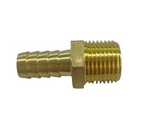 JIEYUZYUO 1 Raccord Cannelé Mâle Npt 1/8", 3/16", 5/16", 5/8", 3/4", 1/8", 1/4", 3/8", 1/2", 3/4", Raccord de Tuyau En Laiton À Embout Fileté Mâle Npt/Color/1L2 Npt To 5L8 Inch