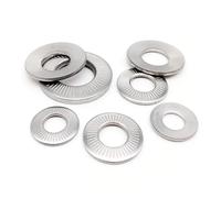 JIEYUZYUO 2/10/25/50Pcs M3-M16 Ss 304 Spserrated Lock Washer Conical Knurled Elastic Gasket/50Pcs M4