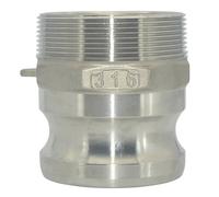 JIEYUZYUO Adaptateur Camlock Femelle-Mâle Bsp 304 1/2", 3/4", 1", 1-1/4", 2", 3", 4", Bsp 304, Raccord Rapide Pour Pompe À Tuyau, Pour Brassage Artisanal/Color/4"