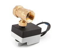 JIEYUZYUO Brass Electric Valve 2-Way,Motorized Ball Valve Three Wires Electric Actuato With Manual Switch Ac220V Dn15 Dn20 Dn25/Dn15/220V