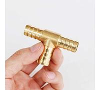 JIEYUZYUO Connector 3-25Mm Brass Splicer Pipe Fitting Hose Bar Gas Copper Barbed Coupler Connector Joint Coupler Adapter Tube Fittings/T/4Mm-4Mm Barb