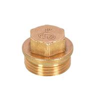 JIEYUZYUO Cuivre 1/8", 1/4", 3/8", 1/2", 3/4", Filetage Mâle, Tête Hexagonale, Bouchon, Raccord, Connecteur/Male Plug With Cap/1Pcs_3L8 Bsp