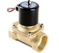 JIEYUZYUO Normally Closed Brass Solenoid Valve 1/2" 3/4" 1" 2" Inch 1Pc 220Vac 110Vac 24Vdc 12Vdc 24Vac Direct Acting For Water Gas Oil/24Vdc/1/2"