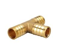 JIEYUZYUO Raccord Pagode En Cuivre Pour Tube Air/Carburant/Eau, Raccord Cannelé En Laiton, Adaptateur de Coupleur Cannelé/T-3-Way/Od 10 Mm