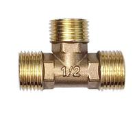 JIEYUZYUO Raccords de Tuyauterie En Laiton Pourerie Pneumatique, Filetage Mâle/Femelle 1/8", 1/4", 3/8", 1/2", Bsp, Raccords En Cuivre, Adaptateurs, Eau, Huile, Gaz/Male-M-M/3/8"