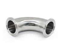 JIEYUZYUO Sus304, Acier Inoxydable 316L, Trois Clips 90 Coude À Degrés 3/4" 1" 2" 4" de 19/25/38/51/108 Ferrule 50,5 64 77,5 119 Mm/Ss316L/19Mm Ferrule 50.5