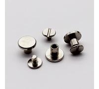 JIEYUZYUO Vis de Ceinture Plate, Clou À Vis Pour Cuir, Rivets Massifs En Laiton, Tête de Goujon/Siery/8 * 5.5Mm 5 Sets