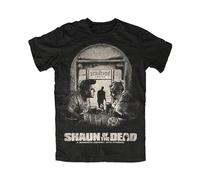 JieZhiChun Shaun of The Dead T-Shirt Winchester Tavern Cornetto Horror Zombie Men's Short-Sleeved T-Shirt Black S