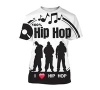 JIFENLI Hombre 3D Estampado Camiseta Moda De Verano Hip Hop Street Art Camisetas Gráficas Hombres Casual Graffiti Estampado Cuello Redondo Camisetas De Manga Corta