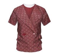 JIFENLI Hombre 3D Estampado Camiseta Moda Falsos Dos Trajes Camisetas De Hombre Creativo Impreso en 3D Camisa O Collar Manga Corta Ropa De Calle