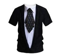 JIFENLI Hombre 3D Estampado Camiseta Moda Falsos Dos Trajes Camisetas De Hombre Creativo Impreso en 3D Camisa O Collar Manga Corta Ropa De Calle
