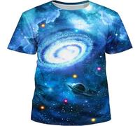 JIFENLI Hombre 3D Estampado Camiseta Verano Cielo Estrellado Fantasía Camisetas Gráficas Hombre Casual Moda Cool Manga Corta Estampado Universo Camisetas