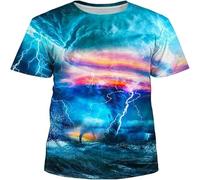 JIFENLI Hombre 3D Estampado Camiseta Verano Cielo Estrellado Fantasía Camisetas Gráficas Hombre Casual Moda Cool Manga Corta Estampado Universo Camisetas