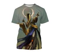 JIFENLI Hommes 3D imprimé T-Shirts Egypte Dieu Thoth T-Shirts D’Été pour Hommes Anciens Graphiques 3D Impression Manches Courtes Top Élastique Sport Fitness Tee Shirt Homme