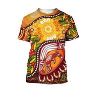 JIFENLI Hommes 3D imprimé T-Shirts Été Mode Casual Australie Aborigènes Nation Style T-Shirts Graphiques Hommes Harajuku Imprimé À Manches Courtes Tees Tops