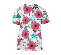 JIFENLI Hommes 3D imprimé T-Shirts Mode Décontracté Dessiner Fleurs Et Plantes Graphiques T-Shirts pour Unisexe Été Loisirs Vacances Imprimé À Manches Courtes Tees Tops