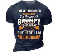 JIFENLI Hommes 3D imprimé T-Shirts T-Shirt D’Été Classique pour Hommes O Collar Alphabet Vêtements Surdimensionnés Imprimés en 3D Street Fitness Séchage Rapide Haut Confortable