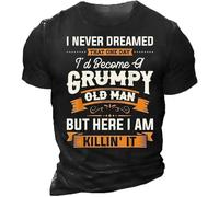 JIFENLI Hommes 3D imprimé T-Shirts T-Shirt D’Été Classique pour Hommes O Collar Alphabet Vêtements Surdimensionnés Imprimés en 3D Street Fitness Séchage Rapide Haut Confortable