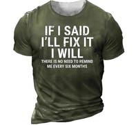 JIFENLI Hommes 3D imprimé T-Shirts T-Shirt D’Été Classique pour Hommes O Collar Alphabet Vêtements Surdimensionnés Imprimés en 3D Street Fitness Séchage Rapide Haut Confortable