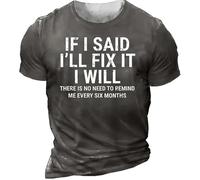 JIFENLI Hommes 3D imprimé T-Shirts T-Shirt D’Été Classique pour Hommes O Collar Alphabet Vêtements Surdimensionnés Imprimés en 3D Street Fitness Séchage Rapide Haut Confortable