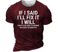 JIFENLI Hommes 3D imprimé T-Shirts T-Shirt D’Été Classique pour Hommes O Collar Alphabet Vêtements Surdimensionnés Imprimés en 3D Street Fitness Séchage Rapide Haut Confortable