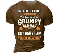 JIFENLI Hommes 3D imprimé T-Shirts T-Shirt D’Été Classique pour Hommes O Collar Alphabet Vêtements Surdimensionnés Imprimés en 3D Street Fitness Séchage Rapide Haut Confortable