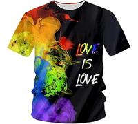 JIFENLI Hommes 3D imprimé T-Shirts T-Shirt D’Été De Mode Roman De Couleur pour Hommes Casual Harajuku Style De Rue T-Shirts Imprimés À Col Rond À Manches Courtes Haut