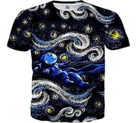 JIFENLI Hommes 3D imprimé T-Shirts T-Shirt D’Été De Mode Roman De Couleur pour Hommes Casual Harajuku Style De Rue T-Shirts Imprimés À Col Rond À Manches Courtes Haut