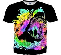 JIFENLI Hommes 3D imprimé T-Shirts T-Shirt D’Été De Mode Roman De Couleur pour Hommes Casual Harajuku Style De Rue T-Shirts Imprimés À Col Rond À Manches Courtes Haut