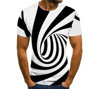JIFENLI Hommes 3D imprimé T-Shirts T-Shirt Unisexe Imprimé en 3D, Col Rond, Manches Courtes, Ample, Manches Mi-Longues, Extensible, Surdimensionné, Peinture Colorée D'Été