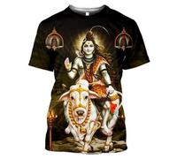 JIFENLI Hommes 3D imprimé T-Shirts T-Shirts Graphiques De Mode D’Été en Inde pour Les Hommes Casual Imprimé Oversize O-Neck À Manches Courtes Tees Tops