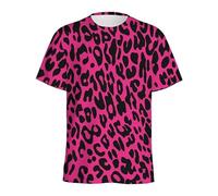 JIFENLI Hommes 3D imprimé T-Shirts T-Shirts Léopard Zèbre D’Impression 3D Multicolore pour Hommes Été Col Rond Manches Courtes T-Shirts Femmes Décontracté Rue Lâche
