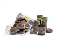Jiffy Lot de 100 granulés de tourbe de 36 mm pour semences d'intérieur pour planter dans un jardin ou un pot de fleurs