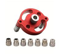 Jig à auto-centrage, guide de perçage de précision manuel pour trous droits à 90° dans les panneaux et cabinets en bois | Aluminium à dégagement rapide (set B)