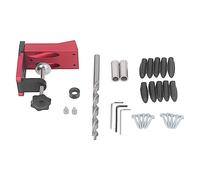 Jig à Trou Incliné en Alliage d’Aluminium - Système de Perçage 15° pour Bois 10-46mm, Guide de Spécialiste pour Assemblage Précis avec Serre - Joint Rapide - Outil de Menuise