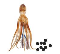 Jig de Poulpe, Leurre de Calmar Réaliste avec Crochets Cachés, Corps de Poulpe Souple, Gabarit de pour la Pêche en Eau Salée et en Océan