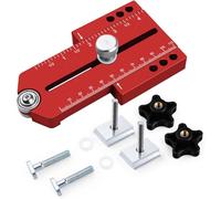 Jig en aluminium mince étendu en aluminium en alliage métrique métrique guide de travail du bois pour la table de router de scie à table scie à mitre t suit large compatibilité (Rouge)