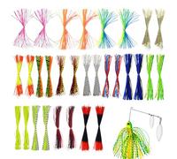 Jig -Jupes de pêche - Silicone Jig Rooks | 30 STARDS Soft Lures | Jupes de remplacement en silicone Lure Making | Pour pêche à la truite basse d'eau douce d'eau salée, Ice River Lake Pond Boat Shore
