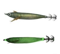 Jig Lumineux Crevettes Calamar Design Horizontal avec Hochet Perles et Crochet BKK pour Pêche Nuit en Eau Salée (5)