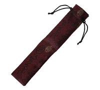 JIgeren Étui de protection pour éventail - Style calligraphie chinoise - Pliable - Étanche à la poussière - Rouge