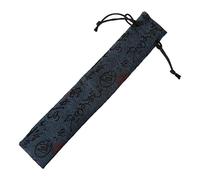 JIgeren Étui de protection pour éventail - Style calligraphie chinoise - Pliable - Étanche à la poussière - Bleu