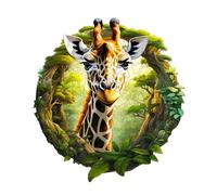 Jigfoxy Girafe Puzzle en Bois Adultes, Puzzle en Bois Puzzle Adulte et Enfants, Jouet Éducatif Unique en Forme d'Animal pour Les Amis de la Famille L-34 x 31,4 cm-260 pièces
