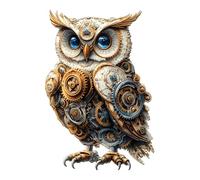 Jigfoxy Puzzle en Bois Adulte, Hibou Puzzle en Bois Adulte, Puzzle en Bois, Jouet Éducatif Unique en Forme d'Animal pour Les Amis de la Famille L-34 x 23,2 cm-200 Pièces