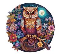 Jigfoxy Puzzle en Bois Adultes, Hibou Puzzle Adultes, Puzzle en Bois Puzzle Adulte et Enfants, Jouet Éducatif Unique en Forme d'Animal pour Les Amis de la Famille L-33,9 x 34 cm-270 pièces