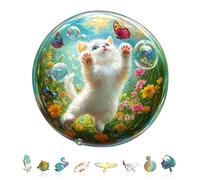 Jigfoxy Puzzle en bois pour adultes, puzzle en bois pour adulte, puzzle unique en bois, famille et amis L-34 x 34 cm - 270 pièces